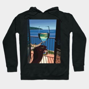 Wine Ocean view Europe Ilustration Hoodie